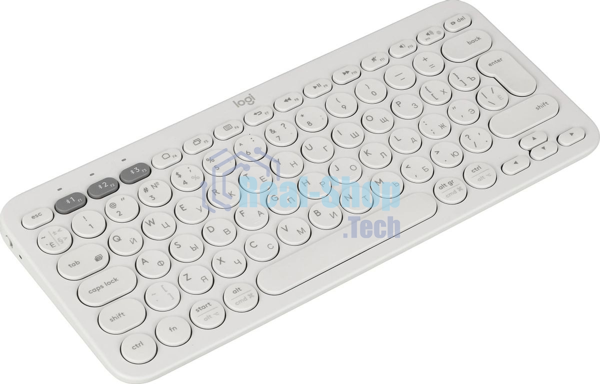 Клавиатура беспроводная Logitech K380, Bluetooth, белый
