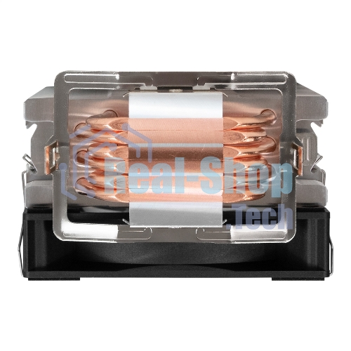 Кулер ExeGate Wizard EXX600-PWM.ARGb (Al+Cu, 6 тепл.трубки, LGA775/1150/1151/1155/1156/1200/1700/1851/AM2/AM2+/AM3/AM3+/AM4/AM5/FM1/FM2/754/939/940, TDP 180W, Fan 120мм PWM, 800-2400RPM, Hydro bearing, 4pin + 5V 3pin ARGb, 11-24db, 540г, ARGb подсветка, с термопастой, на защелках, Color Box)