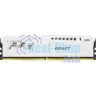 Оперативная память Kingston Fury Beast, DDR5, 32Gb (1x32GB), 5600MHz, CL40, DIMM, радиатор, белый