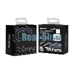 Выключатель Kranz ROUND 1 кл проходной (переключатель) с подсветкой 10А с/у оникс