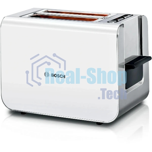 Тостер Bosch TAT8611N белый, 860 Вт, 2 слота