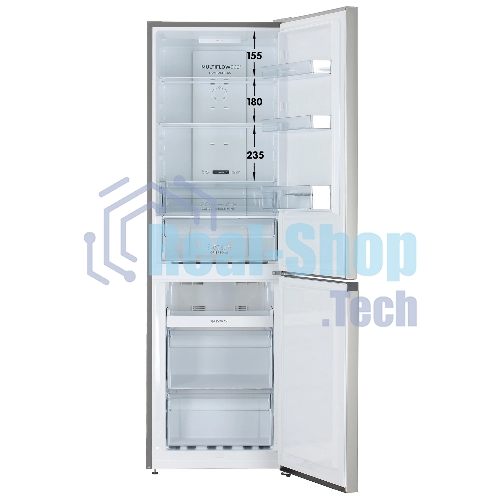Холодильник Gorenje NRKP61EA2XL4 серебристый металлик двухкамерный 203/99л морозилка снизу, No Frost