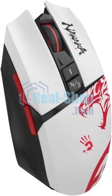 Мышь беспроводная A4Tech Bloody R36 Ultra черный/белый/красный, 12000dpi, USB, радиоканал, кнопки - 7