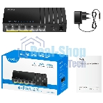 Коммутатор Cudy FS106P, 6×100 Мбит/с