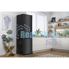 Холодильник Gorenje NRK6202EBXL4 черный матовый двухкамерный 235/96л морозилка снизу, No Frost