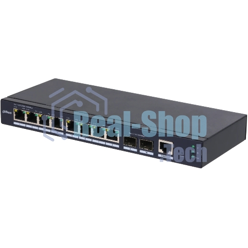Коммутатор Dahua DH-SG4010-2F, 8×1 Гбит/с + 2×1 Гбит/с SFP, управляемый