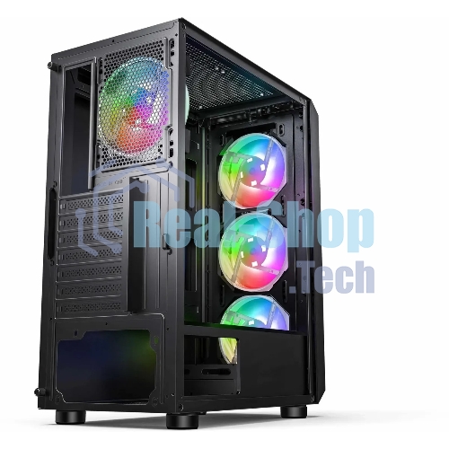 Компьютерный корпус Accord 3338 черный без БП ATX 1xUSB2.0 1xUSB3.0 1xUSB3.1 audio bott PSU