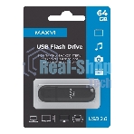Флешка USB Maxvi P1 (FD64GBUSB20C10P1 black), 64Gb, USB 2.0, R/W 12/5, черный