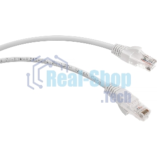 Шнур комм. Cabeus, кат. 5е, неэкр., U/UTP, RJ45/RJ45, LSZH, AWG24, 0.15м, белый