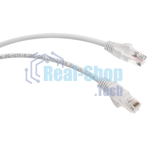 Шнур комм. Cabeus, кат. 5е, неэкр., U/UTP, RJ45/RJ45, LSZH, AWG24, 0.15м, белый