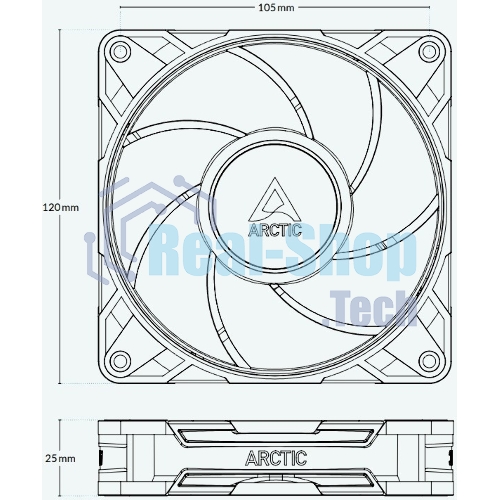 Вентилятор корпусной ARCTIC P12 Pro PST - retail (ACFAN00306A)