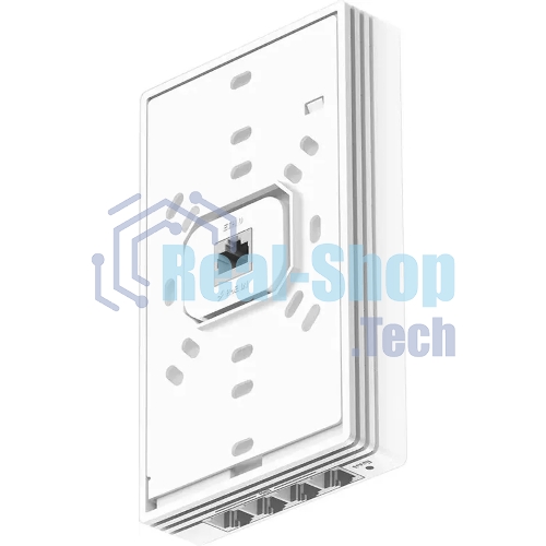 Точка доступа Wi-Fi Cudy AX3000 Gigabit Wall-Plate Wi-Fi 6 Access Point AX3000 Dual Band Wi-Fi 6 Wall Plate Access Point, Chipset MT7981+MT7531AE+MT7976CN, 802.11ax/ac/a/b/g/n, 2402Mbps at 5GHz + 574Mbps at 2.4GHz, 1 x Gigabit PoE-IN Port, 802.3af/at, 4 x Gigabit RJ45 ports, LAN1 support PoE Out, Cudy Mesh Support