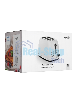 Тостер Galaxy Line GL 2922 сливочный зефир, 900 Вт, 2 слота
