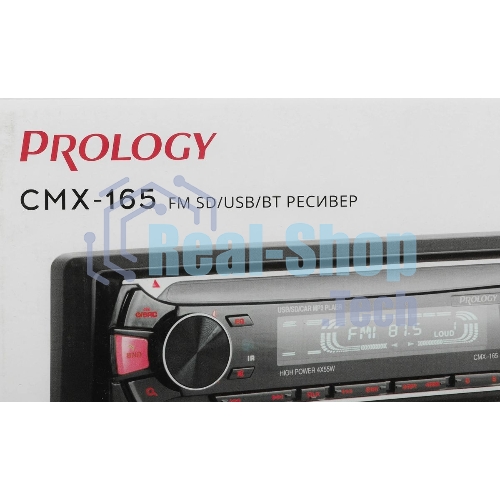 Автомагнитола Prology CMX-165, 1 DIN, Bluetooth, USB Type-A, AUX, пульт ДУ