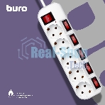 Сетевой фильтр Buro 500SH-1.8-SW-W 1.8 м, 5 розеток, белый, коробка