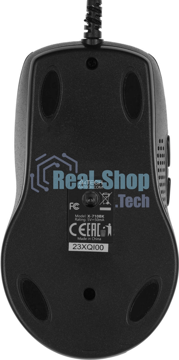 Мышь проводная + коврик A4Tech X-7120 черный, 2000 dpi, USB, кнопки - 7