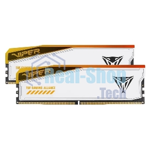 Оперативная память Patriot Viper Elite 5 TUF Gaming, DDR5, 48GB (2x24 GB), 6000 MHz, CL36, DIMM, радиатор, RGB, белый