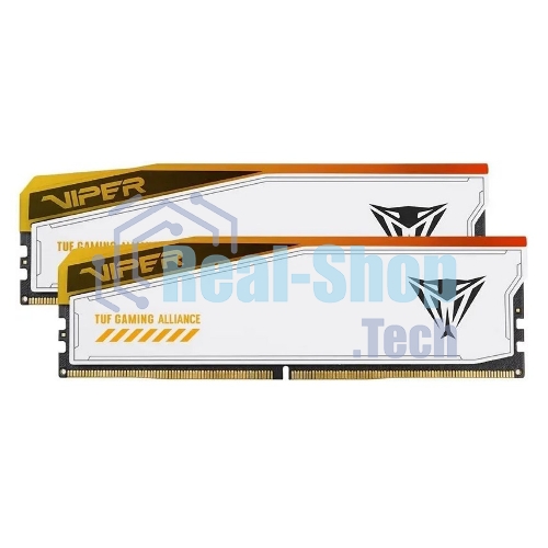 Оперативная память Patriot Viper Elite 5 TUF Gaming, DDR5, 48GB (2x24 GB), 6000 MHz, CL36, DIMM, радиатор, RGB, белый
