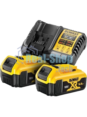 Батарея аккумуляторная DeWalt DCB1104P2 18В 5Ач Li-Ion (З/У в компл.)