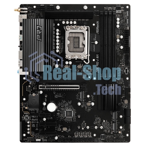 Материнская плата ASRock Z890 PRO-A WIFI, LGA 1851, Intel Z890, 4xDDR5, 4xSATA, 4xM.2, 1xPCIe 5.0 x16, 2xPCIe 4.0 x4, 1xPCIe 4.0 x1, 1xHDMI, 1xDP, 1xThunderbolt 4, 1x2.5Gb LAN, 4xUSB-A 3.2 Gen 1, 2xUSB-A 3.2 Gen 2, 1xUSB-C 3.2 Gen 2, 2xUSB-C Thunderbolt 4, 7.1, 3x3.5 мм, ATX
