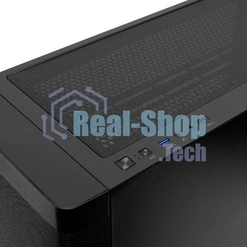 Компьютерный корпус без блока питания Case HSPD M740, Mesh Mid Tower, черный, TG, 0.6 SPCC, no fans, E-ATX, ATX, mATX, mITX, 170/400/200мм, 4x2.5