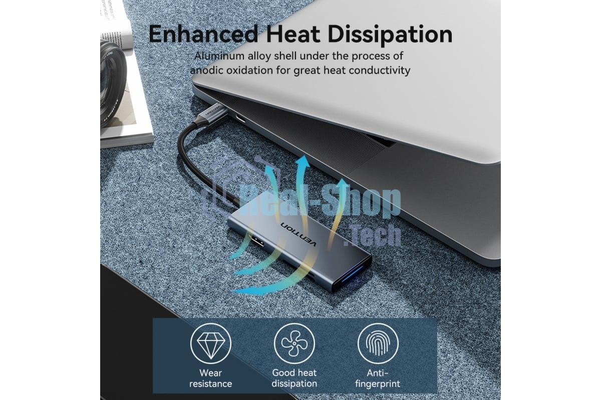 USB-концентратор Vention TOOHB, USB Type-C, USB/HDMI/SD/XD/CF/MS/TF,USB Type-C