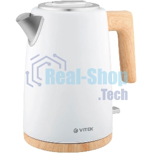 Чайник электрический Vitek VT-1154 1.7л. 2200Вт белый/дерево