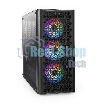 Компьютерный корпус Miditower ExeGate EVO-9202-NPX600 (ATX, БП 600NPX с вент. 12 см, с окном, 1*USB+1*USB 3.0, аудио, 3 вент. 12см с RGb подсветкой)