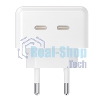 Сетевое зарядное устройство Maxvi CHL-604PD Type-C\Type-C 40W 6A (3A+3A) PD QC3.0, белый