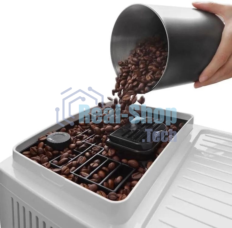 Кофемашина автоматическая DeLonghi ECAM220.61.W белый, молотый+зерновой, 1.8 л, 1450 Вт, 15 бар