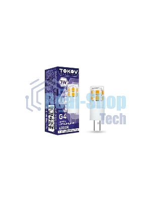 Лампа светодиодная TOKOV ELECTRIC 3Вт Capsule 4000К G4 220-240В
