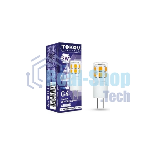 Лампа светодиодная TOKOV ELECTRIC 3Вт Capsule 4000К G4 220-240В