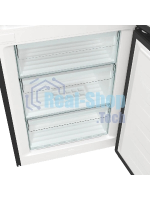 Холодильник Gorenje NRK6202EBXL4 черный матовый двухкамерный 235/96л морозилка снизу, No Frost