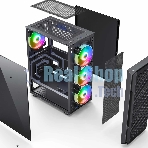 Компьютерный корпус Accord 3338 черный без БП ATX 1xUSB2.0 1xUSB3.0 1xUSB3.1 audio bott PSU