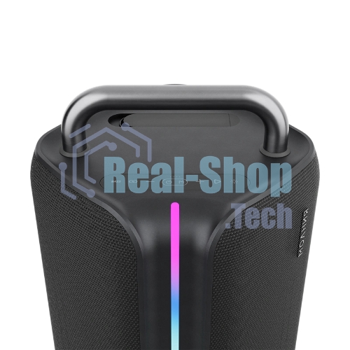 Колонка портативная Ural Молния Бит черный 420W 1.1 BT/3.5Jack/USB-C 10м 8000mAh (без.бат)