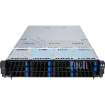 Серверная платформа ASUS RS720-E11-RS12U, 2U, 2 x LGA4677, 32 DIMM DDR5, 12=8 x NVMe/SAS*/SATA + 4 NVMe/SATA hs, 2 x M.2 slot, 2 x 10Gbe (X710) RJ45 port,Up to 8 slots PCIe 5.0, 1 x OCP 3.0, 1+1 1600W