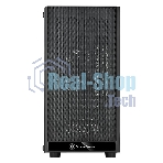 Компьютерный корпус Silverstone SST-PS15B-PRO Precision Mini Tower Micro ATX Computer Case, tempered glass, 2x 120мм ARGb, 1x ARGb Controller, black