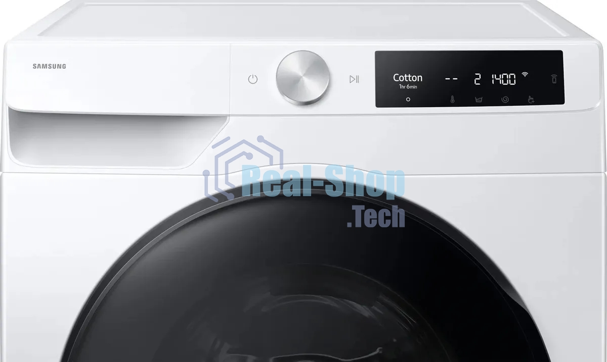 Стирально-сушильная машина Samsung WD11DG6B85BELP белый, загрузка фронтальная 11 кг, 1400 об/мин, класс: A