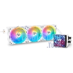 Система жидкостного охлаждения Thermaltake MAGFloe 420 Ultra Snow ARGB Soc-AM5/AM4/1200/1700/1851 белый 4-pin 34.5dB Al+Cu LCD Ret (CL-W452-PL14SW-A)