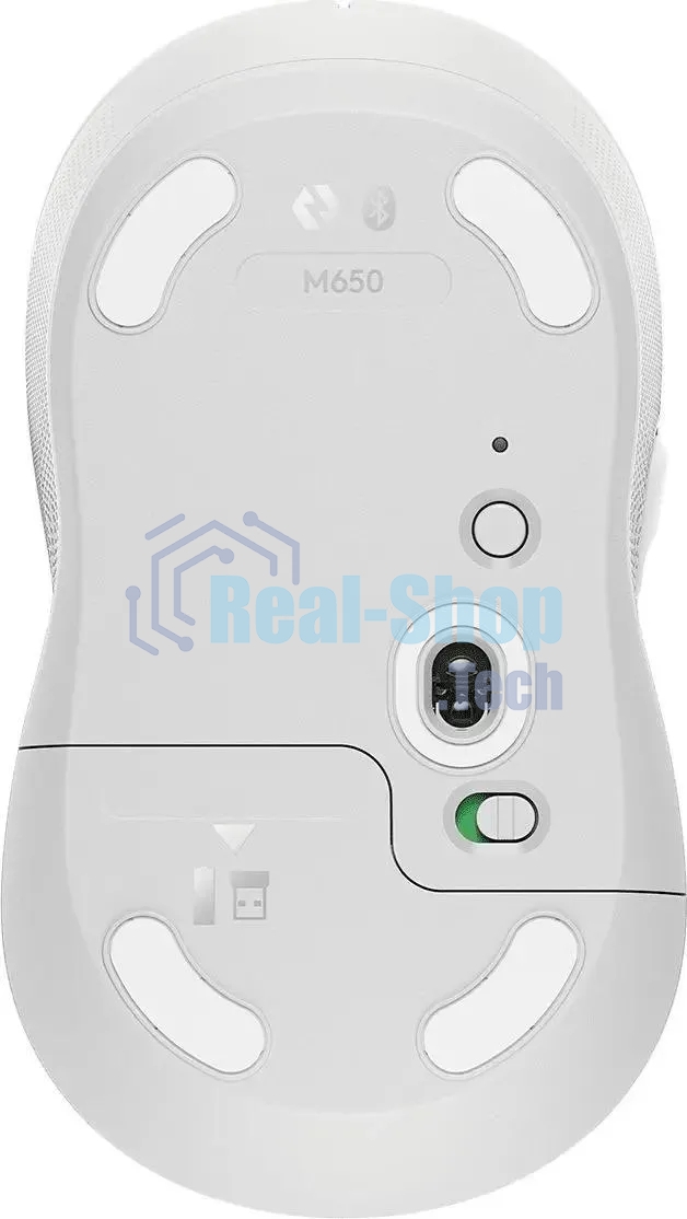 Мышь беспроводная Logitech Signature M650 белый, 4000 dpi, радиоканал, Bluetooth, USB, кнопки - 5