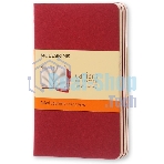 Блокнот Moleskine CAHIER JOURNAL CH121 XLarge 190х250 мм, обложка картон, 120 страниц, линейка, клюквенный (3 шт)