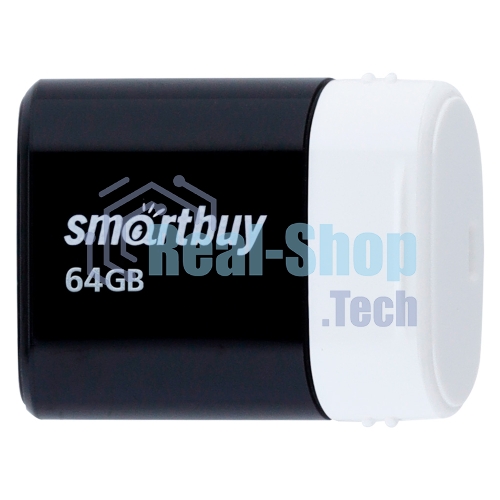 Флешка USB Smartbuy LARA Black (SB64GbLARA-K), 64Gb, USB 2.0, R/W 15/5, черный/белый