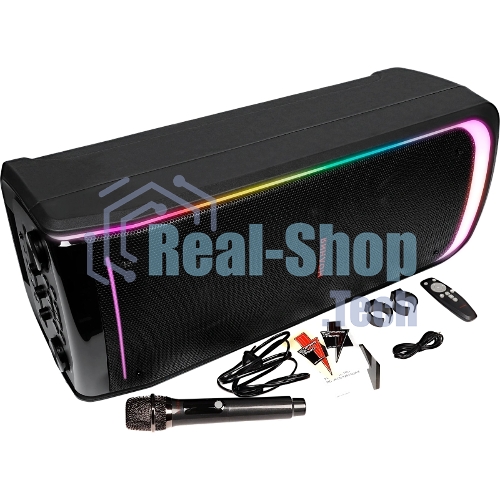 Колонка портативная Ural Молния 10000 черный 1000W 1.1 BT/3.5Jack/USB-C 20м 8000mAh
