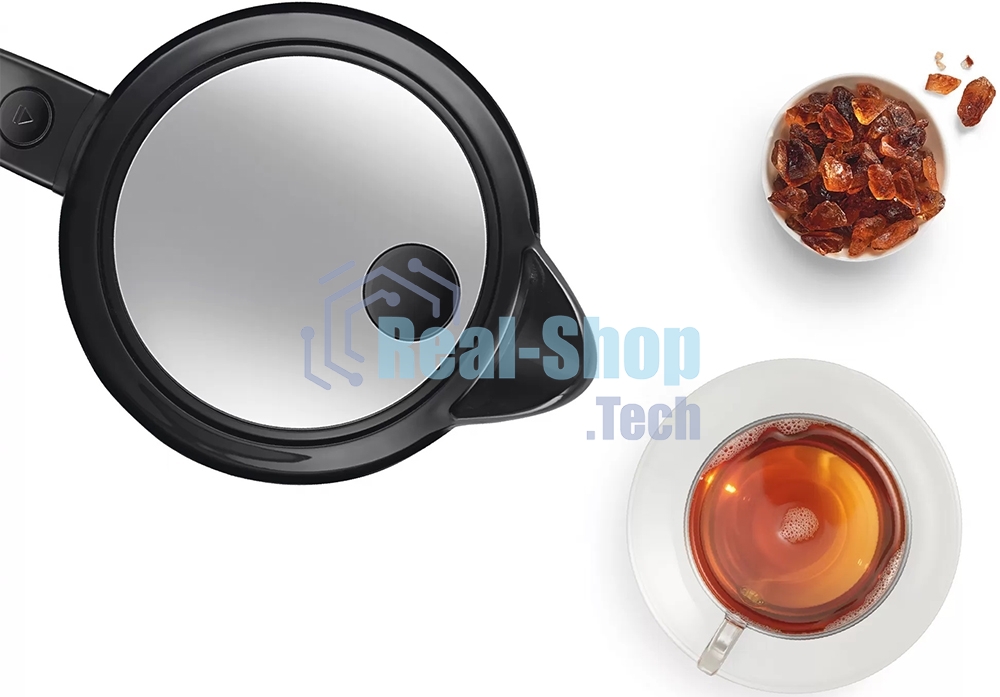 Электрочайник Bosch TWK70B03 черный, 1.7 л, 2400 Вт, скрытый нагревательный элемент