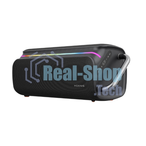 Колонка портативная Ural Молния Бит черный 420W 1.1 BT/3.5Jack/USB-C 10м 8000mAh (без.бат)
