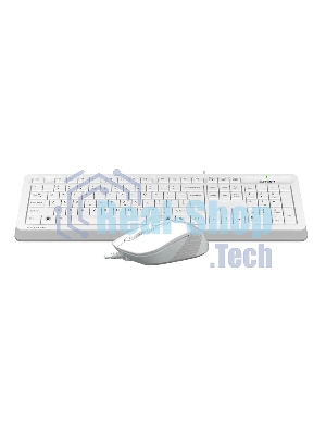 Комплект клавиатура+мышь A4Tech FStyler F1010 проводной, USB, 1600 DPI, белый/серый