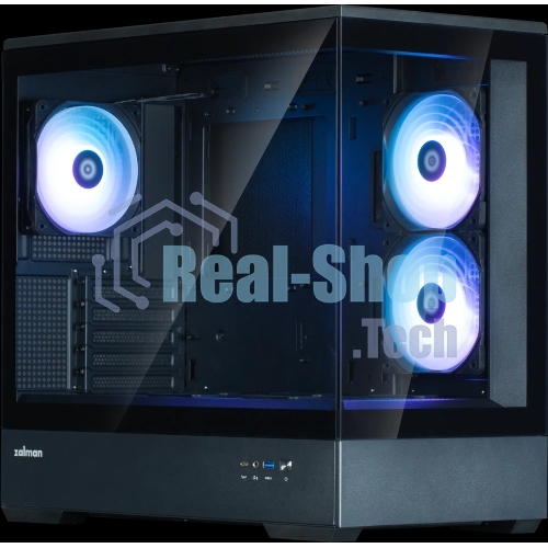 Компьютерный корпус ZALMAN P30 V2, MATX, черный, WINDOW, 2x3.5