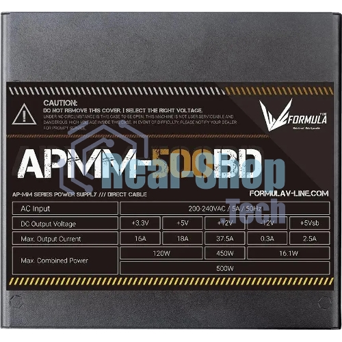 Блок питания Aerocool/Formula APMM-500BD, 500Вт, 80 PLUS Bronze, 120мм, черный
