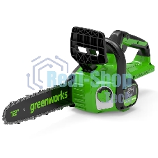 Цепная пила аккумуляторная GreenWorks GD24CS30K2, 24V, 30см, бесщеточная, c АКБ 2 А·ч и ЗУ (2007007UA)
