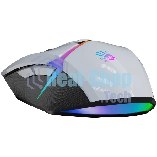 Мышь проводная A4Tech Bloody W60 Max белый, 10000 dpi, USB, кнопки - 10